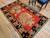 Vintage Armenian Karabagh in Floral Pattern in Red, Pink, Brown, Blue, Yellow, Green, The Persian Knot, SKU 1073