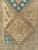 Antique Caucasian Shirvan Area Rug in Pale French Blue, Ivory and Chocolate Colors 1074, 3’ 5” x 4’ 8”, 4th Quarter of the 1800s, South Caucasus