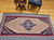 Vintage Persian Senneh Kilim 4x6 | Indigo Medallion Ivory | In-Room View 5