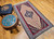Vintage Persian Senneh Kilim 4x6 | Indigo Medallion Ivory | In-Room View 8