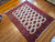 Antique Turkmen Rug 4x5 | Gul Pattern, Deep Red | Center Field Close-Up