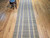 Vintage American Amish Rag Runner in Stripe Pattern in Green, Yellow, Blue, The Persian Knot, SKU 1550
