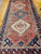 Vintage Persian Shiraz Tribal Area Rug in Rust, Ivory, Blue,, The Persian Knot, SKU 1174