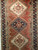 Vintage Persian Shiraz Tribal Area Rug in Rust, Ivory, Blue,, The Persian Knot, SKU 1174