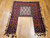 Antique Persian Kurdish Rug 4x5 | Tribal Geometric | Full View on Floor