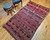 Vintage Moroccan Kilim in Band Pattern in Red, French Blue, Ivory, Yellow,  @thepersianknot  , SKU 1139