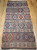 19th century Caucasian Kazak kilim with ivory and rust geometric stripe pattern, The Persian Knot Gallery, SKU: 1429