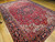 Vintage Room Size Persian Heriz in Serapi Colors of Red, Yellow, Blue, Pink, Green, The Persian Knot, SKU 1393