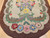 Vintage American Hooked Rug | Folk Art Floral | Border Detail