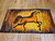Vintage Mid-Century Hand-Woven Horse Tapestry | Earth Tones | In-Room View