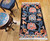 Vintage Tibetan Rug with Lotus Flowers and Cloud Symbols in Navy. Green, Blue, Red, The Persian Knot, SKU 1744