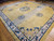 19th Century Oversize Chinese Peking Rug in Ningxia Medallion Pattern in Pale Yellow, Pink, Blue, The Persian Knot, SKU 1763