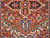 Vintage Persian Heriz Serapi Near Square Area Rug in Green, Blue, Ivory, Red, The Persian Knot Gallery, SKU 1789