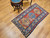 Antique Caucasian Kazak 4x4 | Three Medallion Red | In-Room View 5