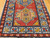 Antique Caucasian Kazak 4x4 | Three Medallion Red | Lower Section Detail