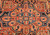 Antique Persian Heriz Serapi 7x10 | Rust Red Abrash | Border Detail
