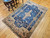 Vintage Turkish Oushak Area Rug in French Blue, Green, Purple, and Ivory Colors 1809, The Persian Knot Gallery, SKU 1809