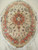 Antique Persian Oval Tabriz Rug 3x5 | Rare Format | Full View on Floor