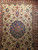 Vintage Persian Tabriz with Large Botanical Designs in French Blue, Ivory, and Salmon Colors 1835, 8’ 2” x 12’ 2”, 1st Quarter of the 1900s, The Persian Knot