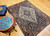 Vintage Persian Malayer area rug, early 1900s, pale blue medallion on cream field with salmon border and Herati corner design.