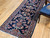 Early 1900s Persian Lilian Runner in an Allover Floral Design in Abrash Navy Blue 1834, 3’ x 7’ 3”,  4th Quarter of the 1800s, NW Persia