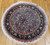 Vintage Persian Tabriz Round Area Rug, Wool & Silk, Floral Design, The Persian Knot Gallery SKU 1846