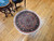 Antique Round Persian Tabriz Rug 3x3 | Rare Format | Center Field Close-Up