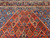 Vintage Persian Joshegan Rug in a Geometric Pattern in Rust Red, French Blue, Green, The Persian Knot, SKU 1854