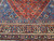 Vintage Persian Joshegan Rug in a Geometric Pattern in Rust Red, French Blue, Green, The Persian Knot, SKU 1854