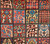 Vintage Persian Bakhtiari Garden Panel Rug | Four Panels | Center Field Close-Up