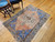 Vintage Turkish Oushak Area Rug in Medallion Pattern Pale Salmon, French Blue, Ivory , The Persian Knot, SKU 1876