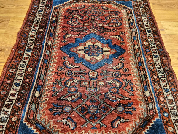 Vintage Persian Malayer Area Rug in Herati Geometric Pattern,  @thepersianknot  , SKU 1919