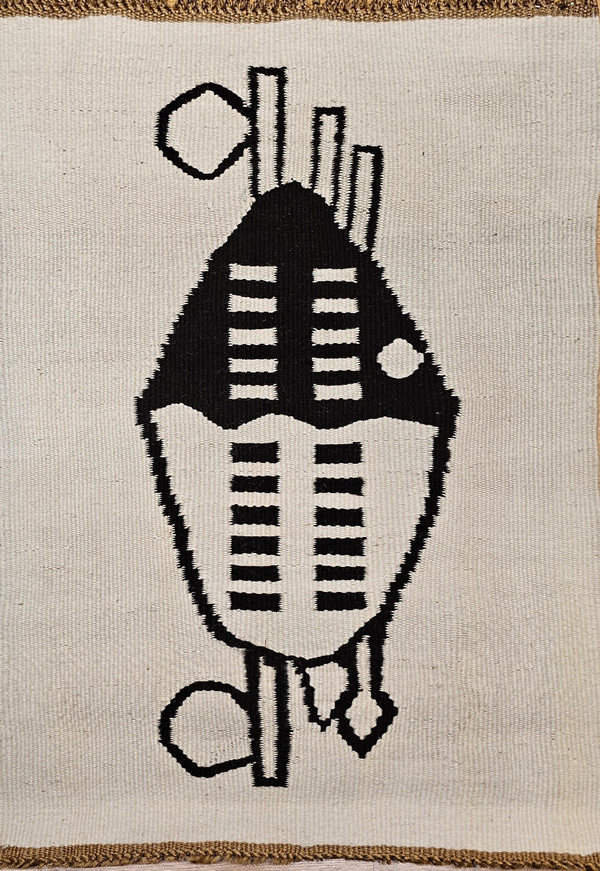Vintage Mid Century Modern Hand Woven Tapestry Wall Art,   @thepersianknot   , SKU 2205