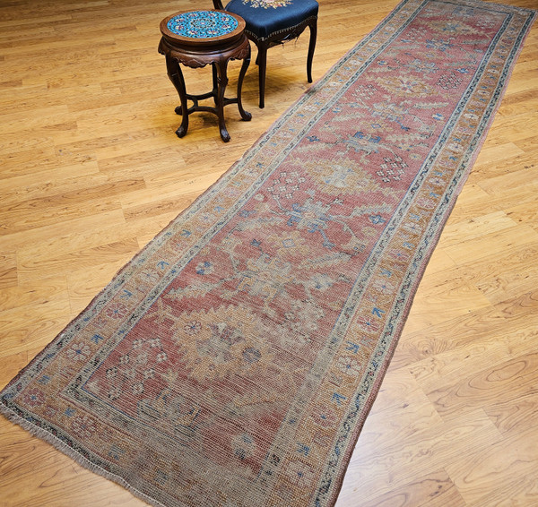 19th Century Turkish Oushak Runner in an All Over Geometric Pattern,  ⁨@thepersianknot⁩  , SKU 1508