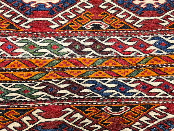Vintage Persian Shahsavan Soumak Mafrash Panel,  ⁨@thepersianknot⁩  , SKU 1828 A & B