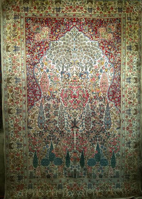 The Timeless Symbolism of the Tree of Life: A Vintage Persian Kerman Lavar Masterpiece
