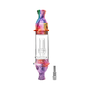 8" Silicone Glass Hybrid Nectar Collector with Matrix Perc & 10mm Nail - Tie Dye Swirl