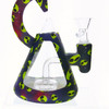 7" Bounce Microscope Glass Silicone Hybrid Bong Dab Rig - Alien