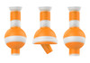 White Rhino Carb-It 3 in 1 Silicone Carb Cap: Glow Orange and White