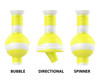 White Rhino Carb-It 3 in 1 Silicone Carb Cap: Glow Yellow and White
