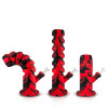 11.5" Waxmaid Springer: Portable Silicone Bong - Red and Black