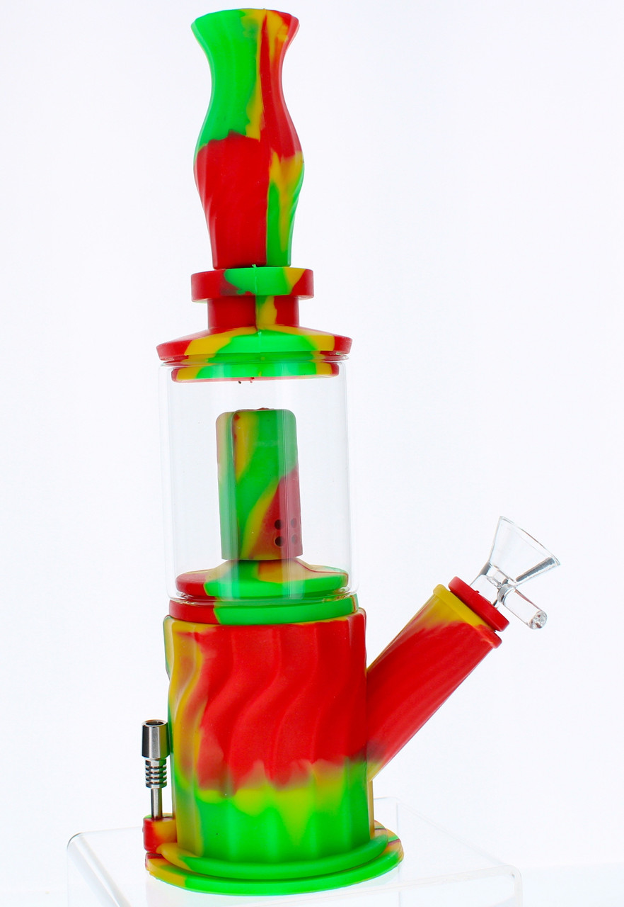 Pipes Best Rasta Silicone Nectar Collector for Dab