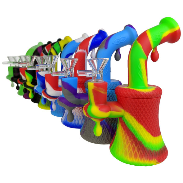 6" Silicone Banger Hanger: Slime Green - Silicone Bong Kit 6" Silicone Banger Hanger: Slime Green - Silicone Bong Kit