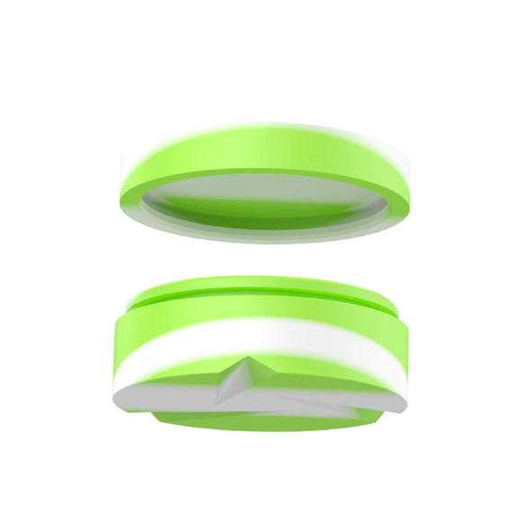 White Rhino 2 in 1 Silicone Jar and Carb Cap: Glow Green and White