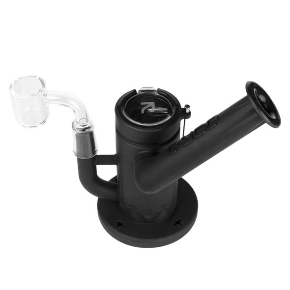 Eyce Silicone Dab Rig with Quartz Banger: Sidecar - Creature Green