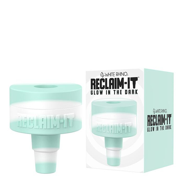 Reclaim It Glow in the Dark Silicone Reclaim Catcher 14mm - 19mm : White & Mint