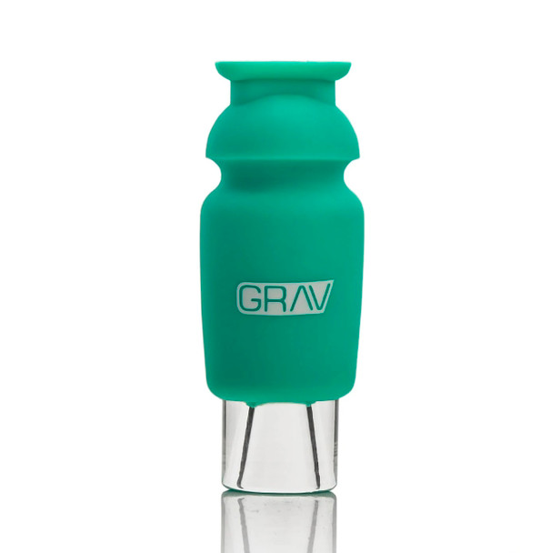 GRAV Silicone Capped Glass Crutch - TEAL