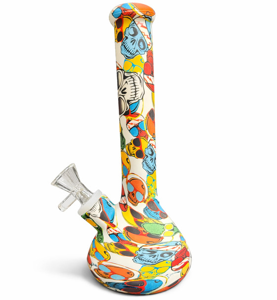 8" Silicone Beaker Bong Skulls