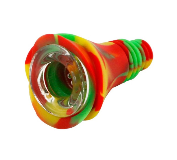 SILICONE and GLASS Universal 14-18mm Joint Bowl-03