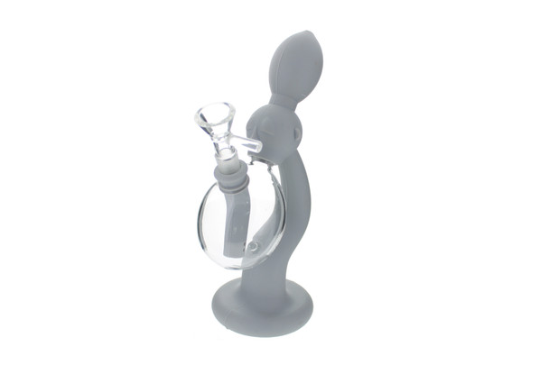 8" Silicone Queen Water Pipe - Gray